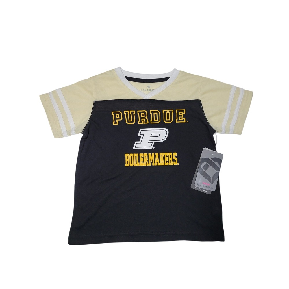 Colosseum Purdue Boilermakers Tee T Shirt Girls 4T Princess Bubblegum NCAA NEW